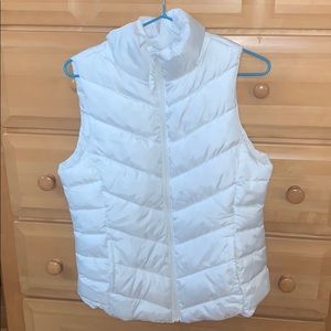 white puffer vest